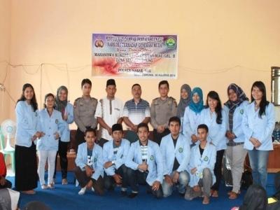Mahasiswa Bersama Polisi gelar penyuluhan Narkoba di SMP 01 Sabak Auh